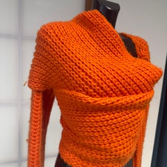 Maglione Oversize Chunky Knit Arancione Vintage Yohji Yamamoto