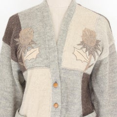 Jean-Charles de Castelbajac Cardinan Style Sweater in 80s Beige Alpaca