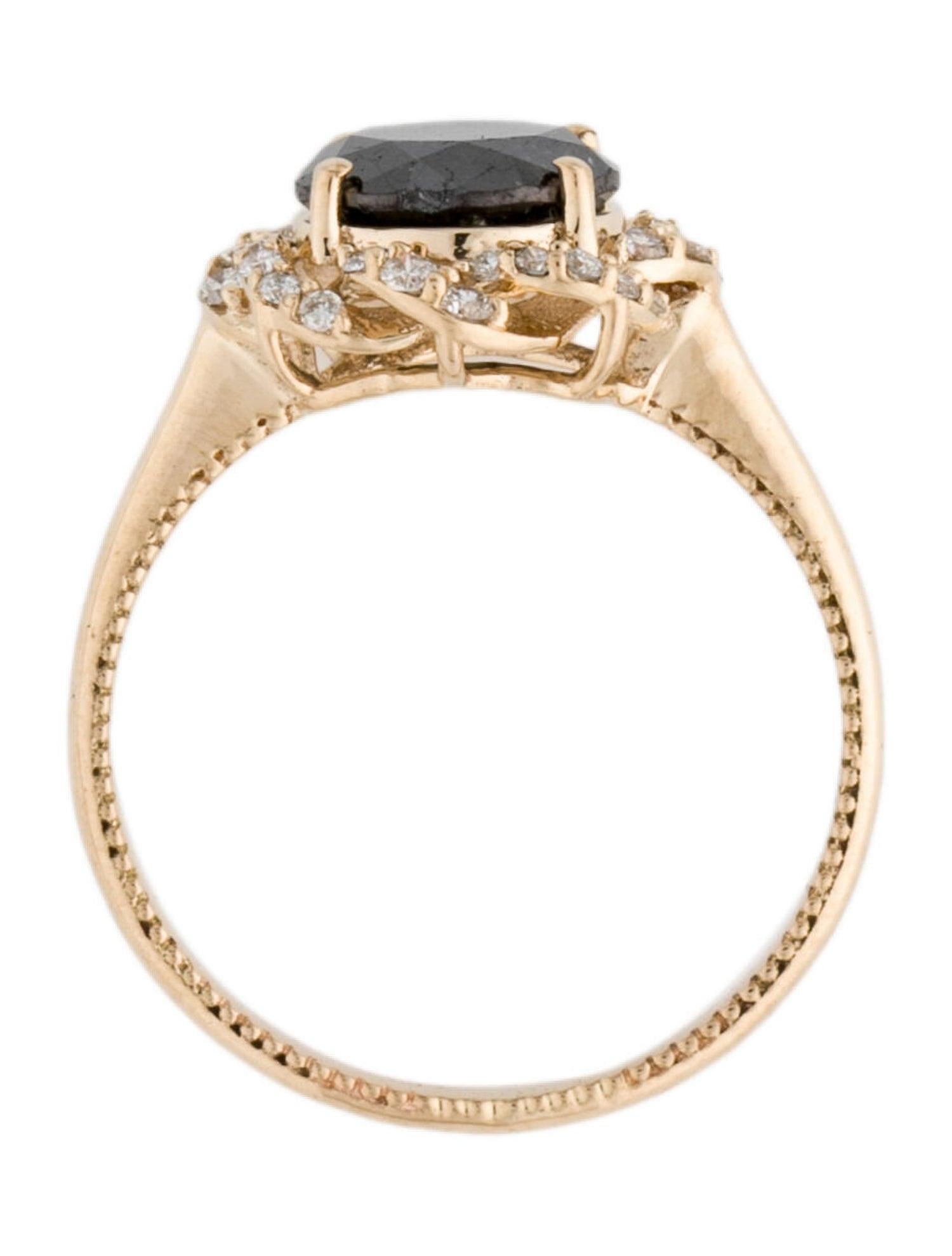 Brilliant Cut Elegant 14K Diamond Cocktail Ring, 2.09ctw, Size 6.75 - Statement Jewelry Piece For Sale