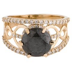 Dazzling 14K Gold Diamond Ring - Spectacular 4.64ctw - Size 6.75 - Fine Luxury