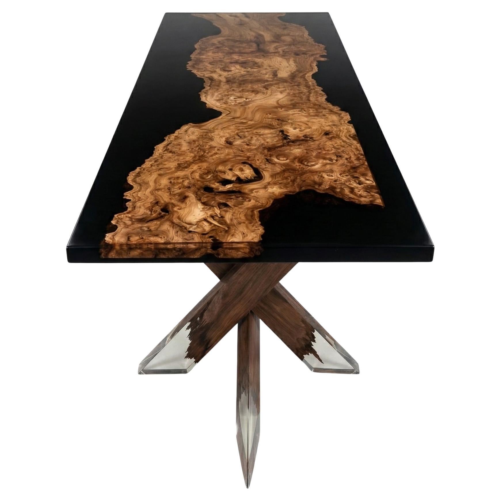 Magma Bois Déchiré Sculptural Dining Table by Meubles Thouret For Sale
