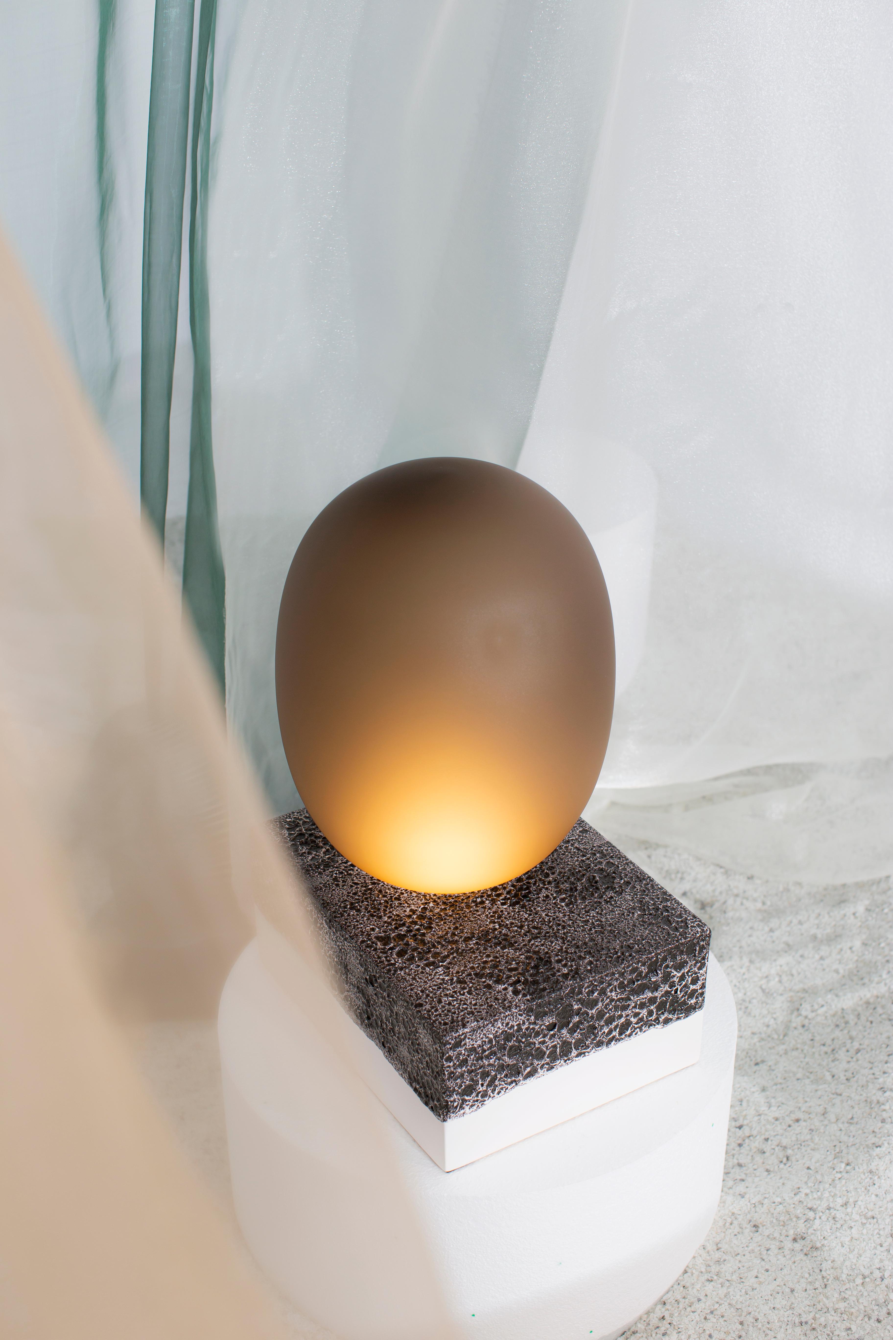 Magma One High Smoky Grey Acetato Black Table Lamp by Pulpo 7