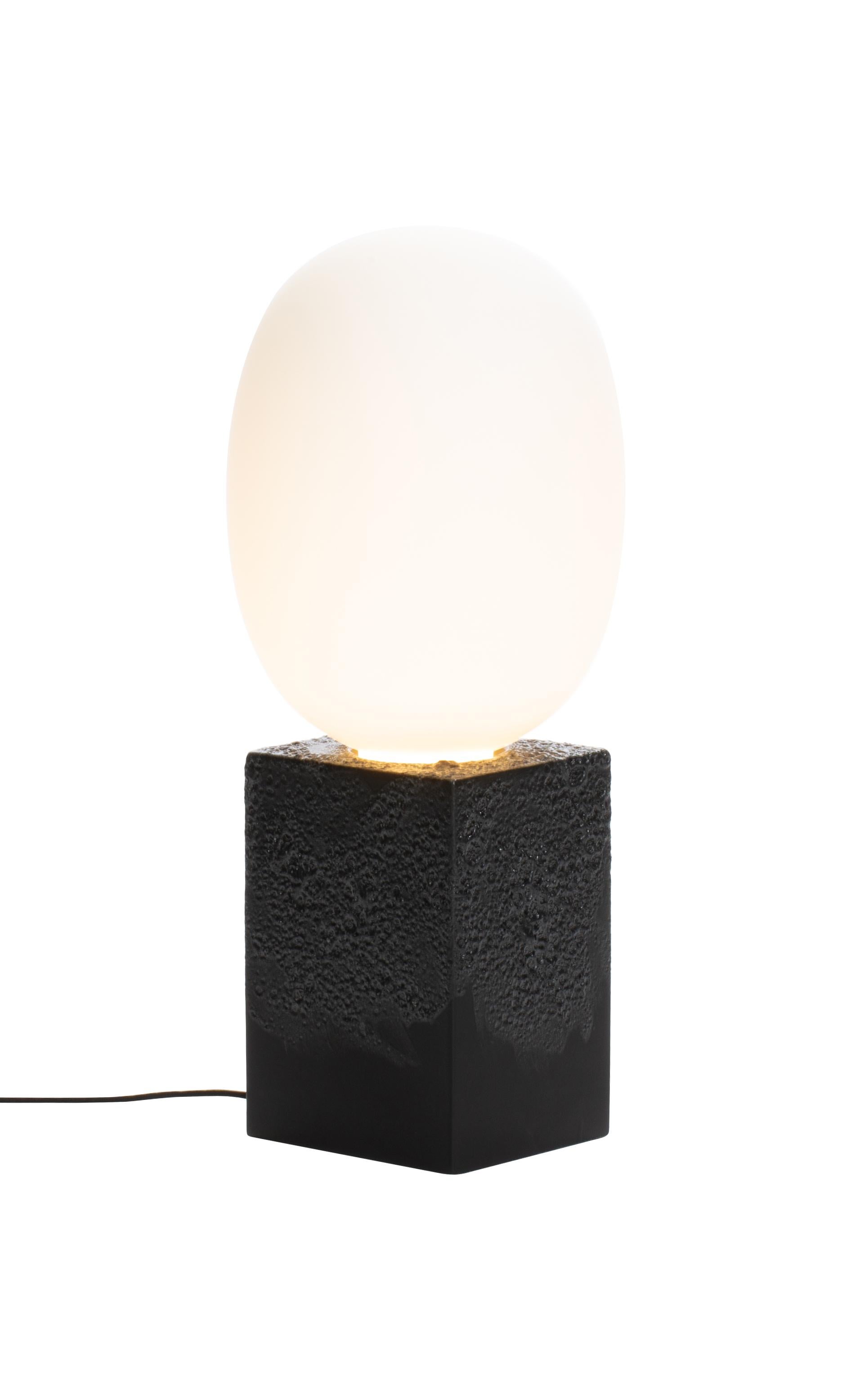 Magma One High Smoky Grey Acetato Black Table Lamp by Pulpo In New Condition In Geneve, CH