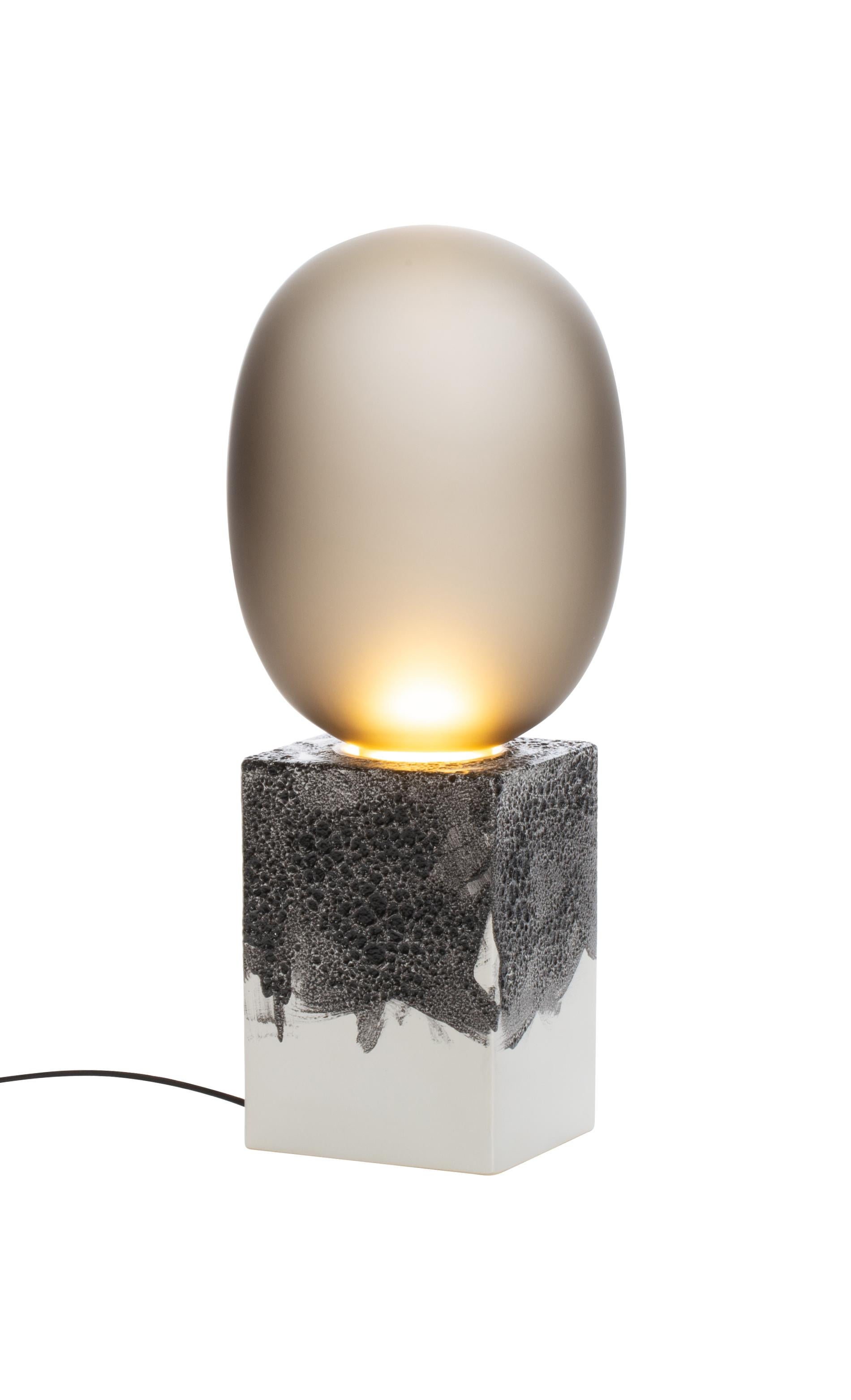 Magma One High Smoky Grey Acetato Black Table Lamp by Pulpo 2