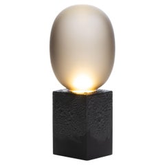 Magma One High Smoky Grey Acetato Black Table Lamp by Pulpo