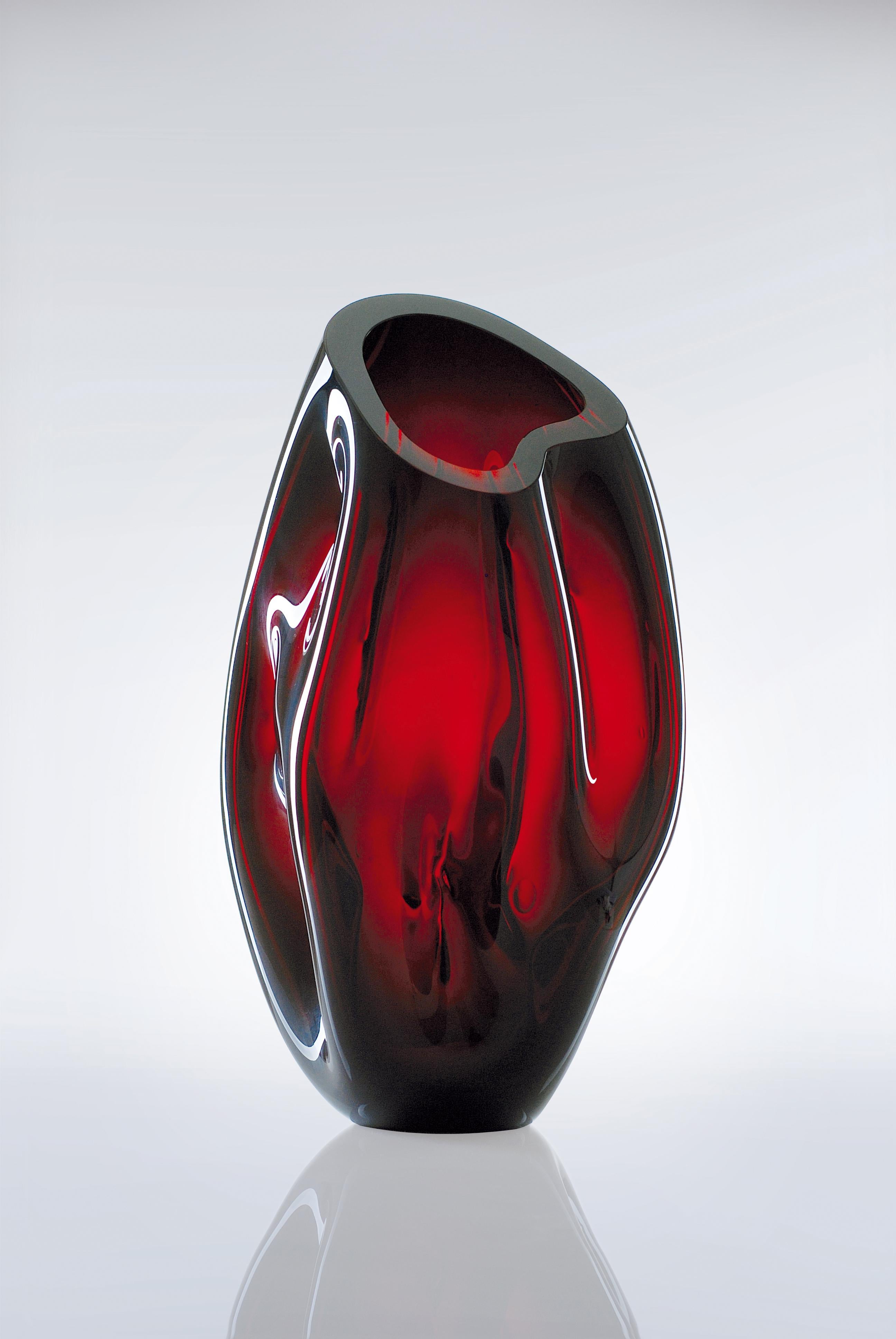 Magma-Vase (Böhmisch) im Angebot