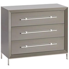 Magna Chest of Drawers with Polished Stainless Steel Handles and Feet
