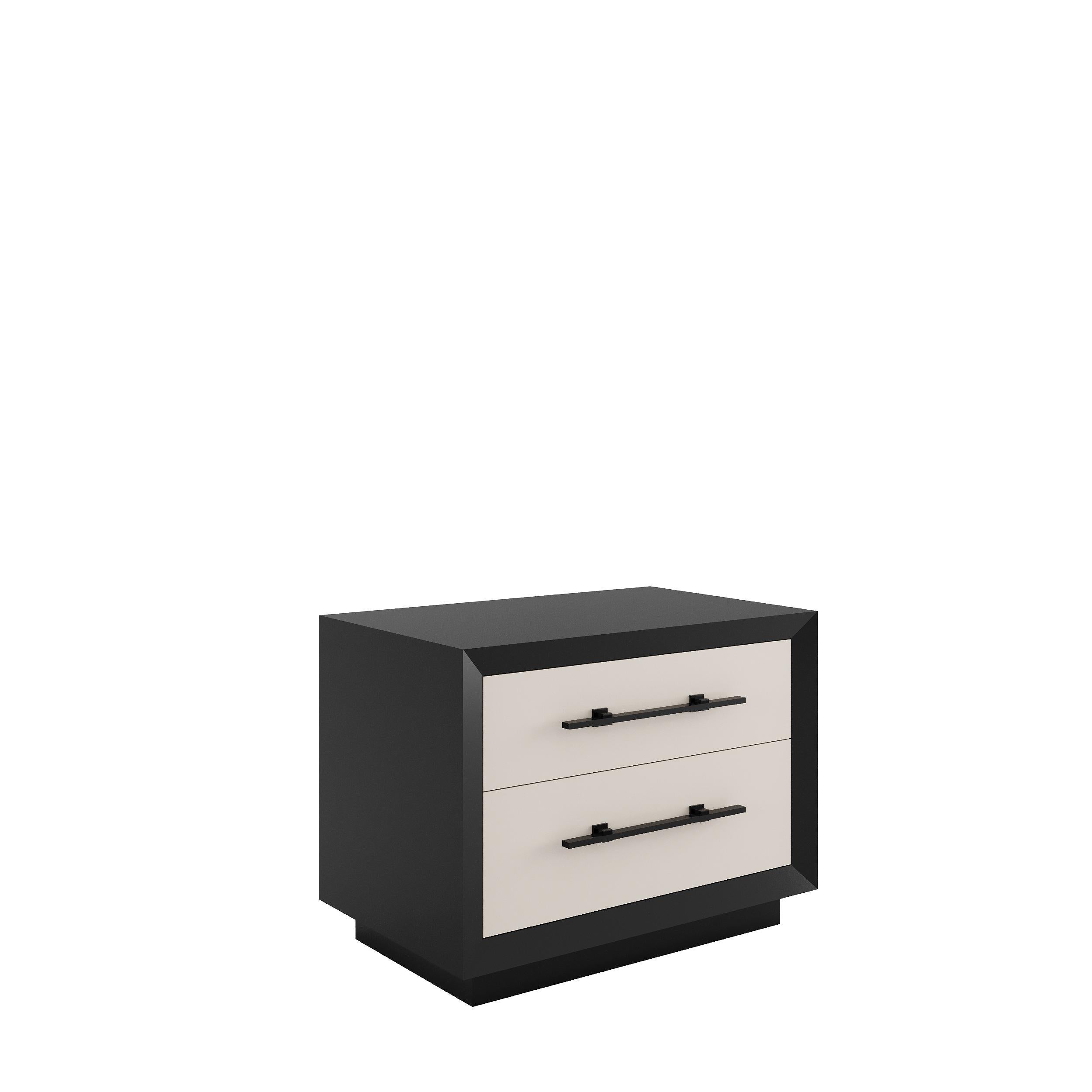 MAGNA large nightstand - wooden base In New Condition For Sale In Frazão, Porto