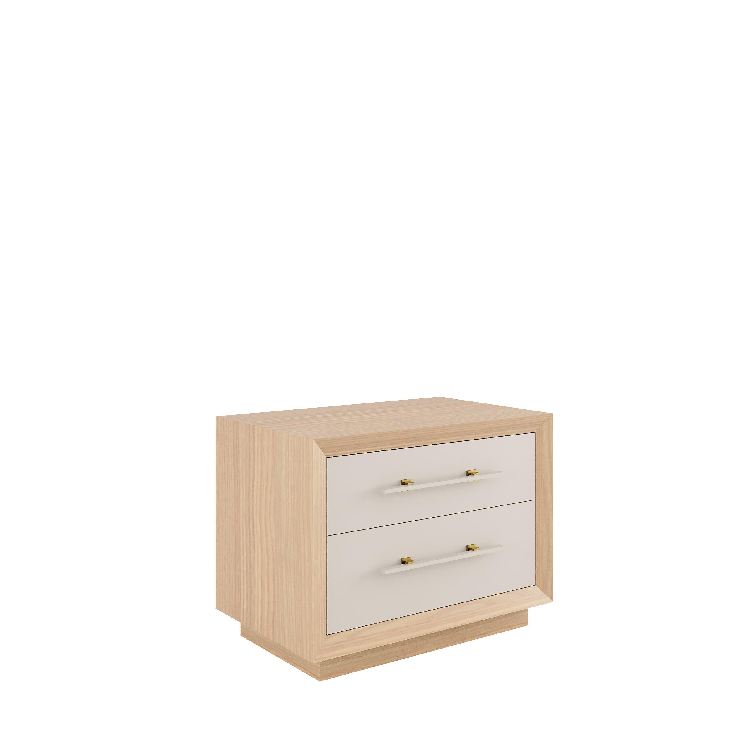 Wood MAGNA large nightstand - wooden base For Sale