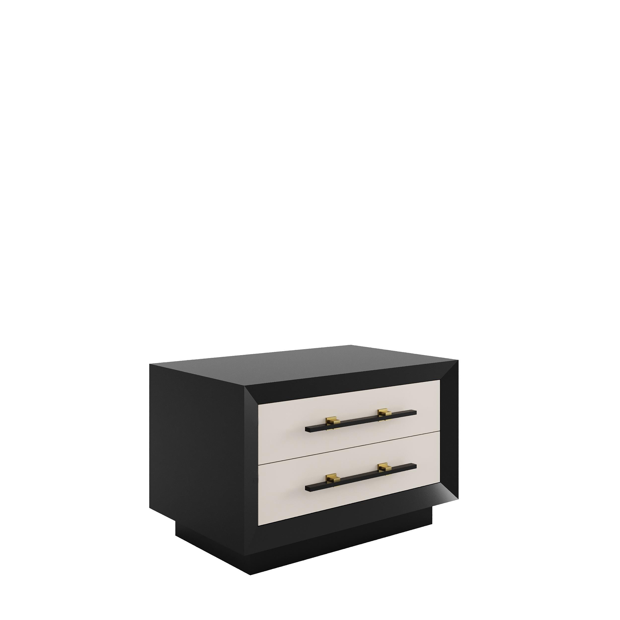 Wood MAGNA Nightstand - wooden base For Sale