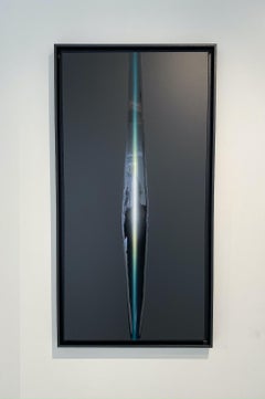 Ayin #2 - Resin and acrylic monochromatic painting by Magnakobo