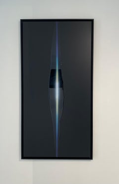 Ayin #4 - Resin and acrylic monochromatic painting by Magnakobo
