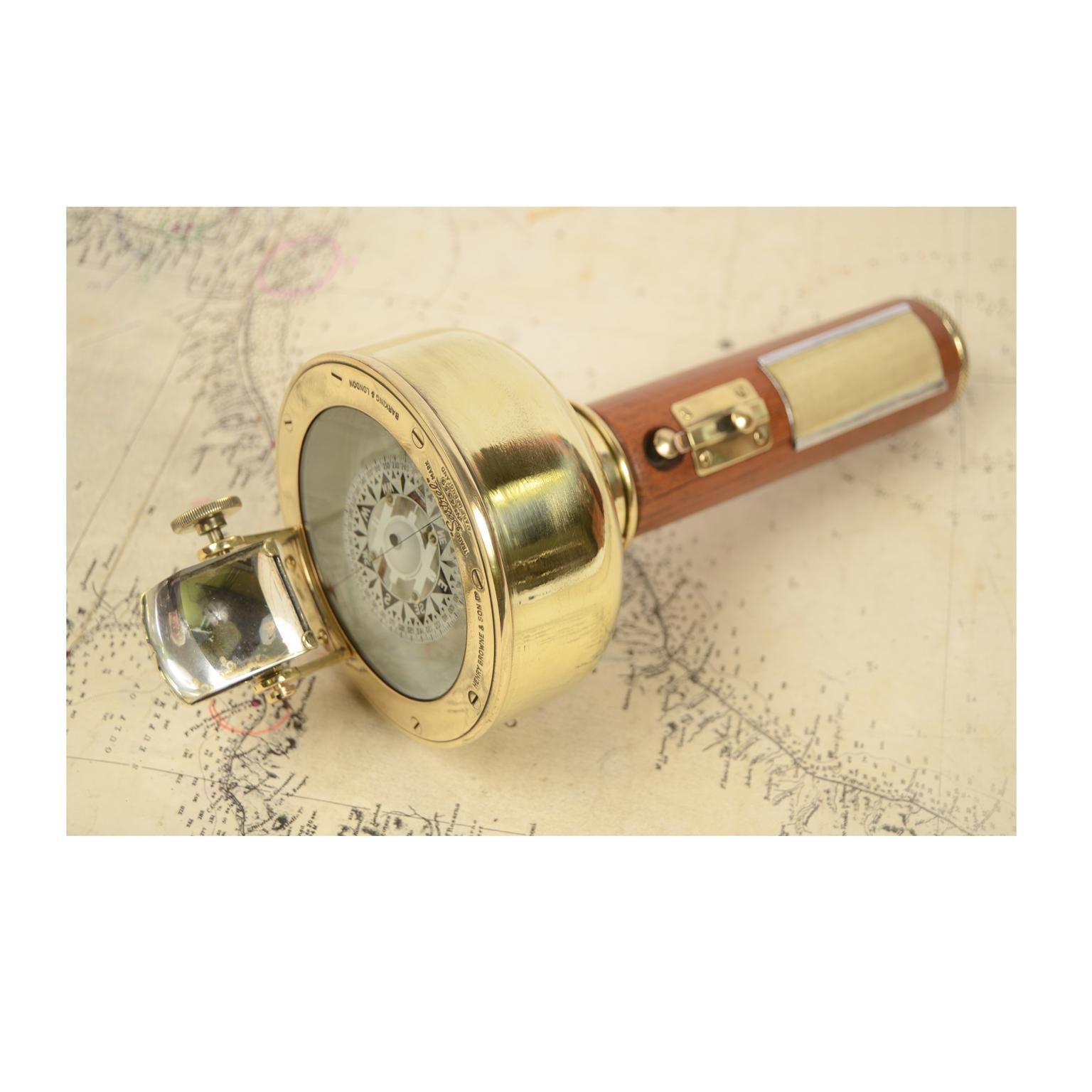 Brass Magnetic Compass Signed Henry Browne & Son Ltd Sestrel, Early 20th Century