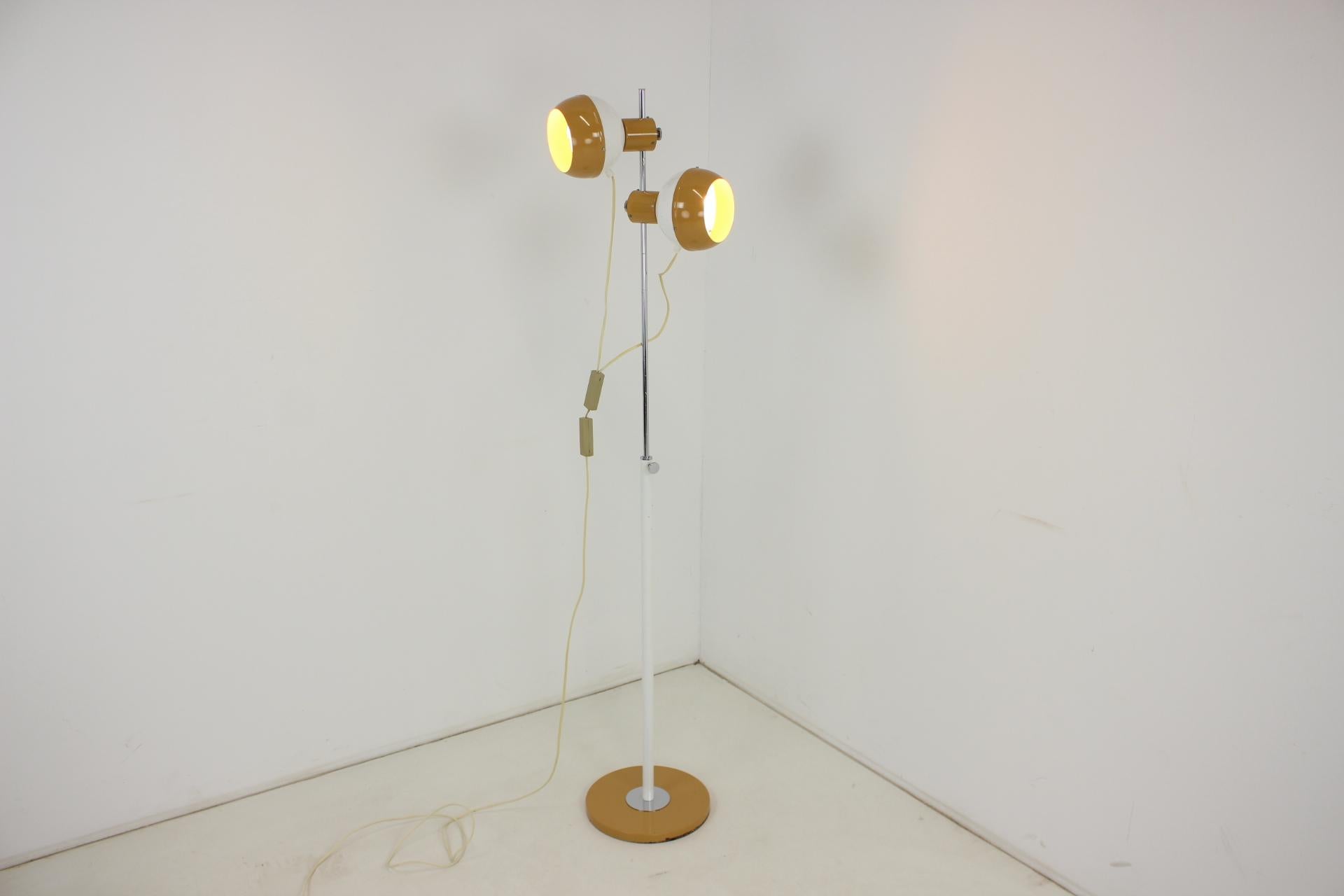Magnetic Double Eye Ball Floor Lamp by Drukov, 1970s 4