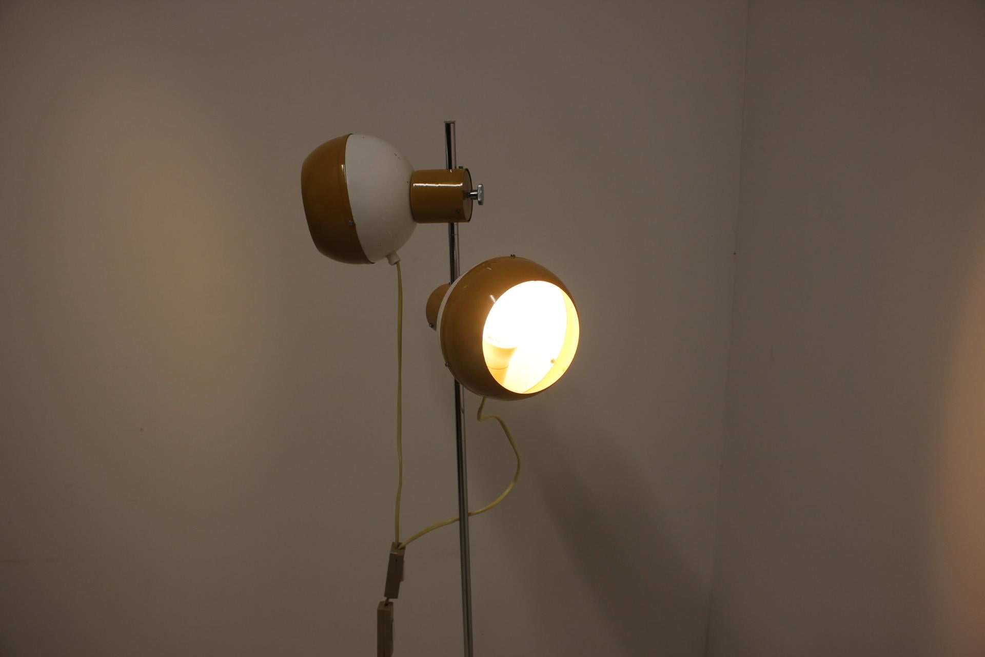 Magnetic Double Eye Ball Floor Lamp by Drukov, 1970s 6