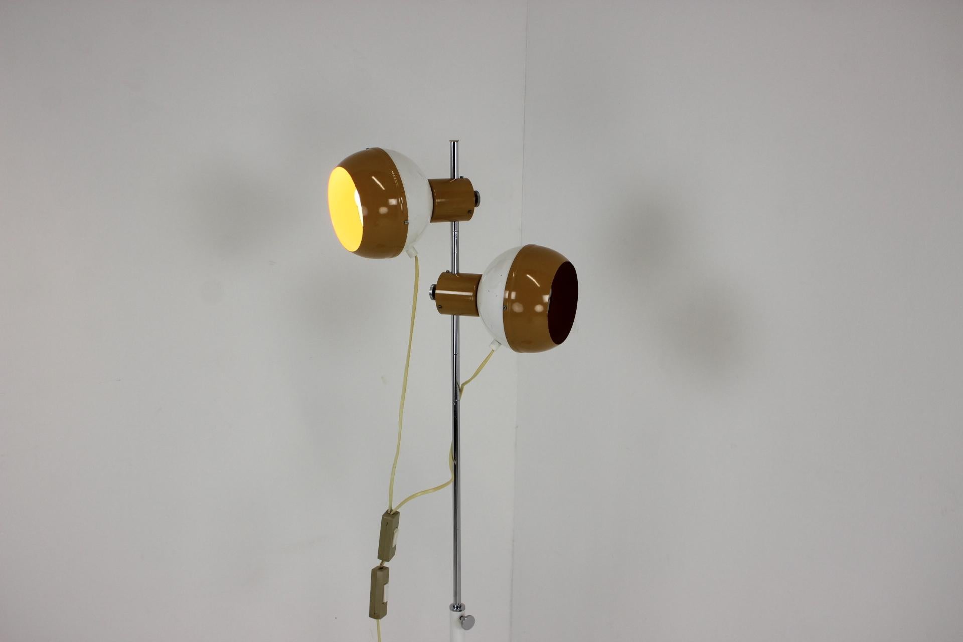 Magnetic Double Eye Ball Floor Lamp by Drukov, 1970s 7