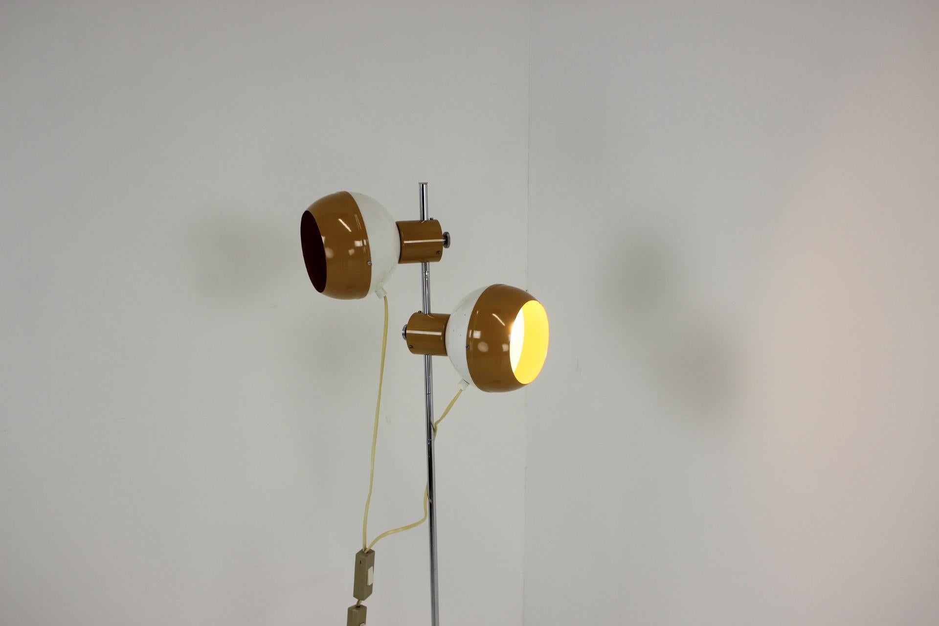 Magnetic Double Eye Ball Floor Lamp by Drukov, 1970s 8