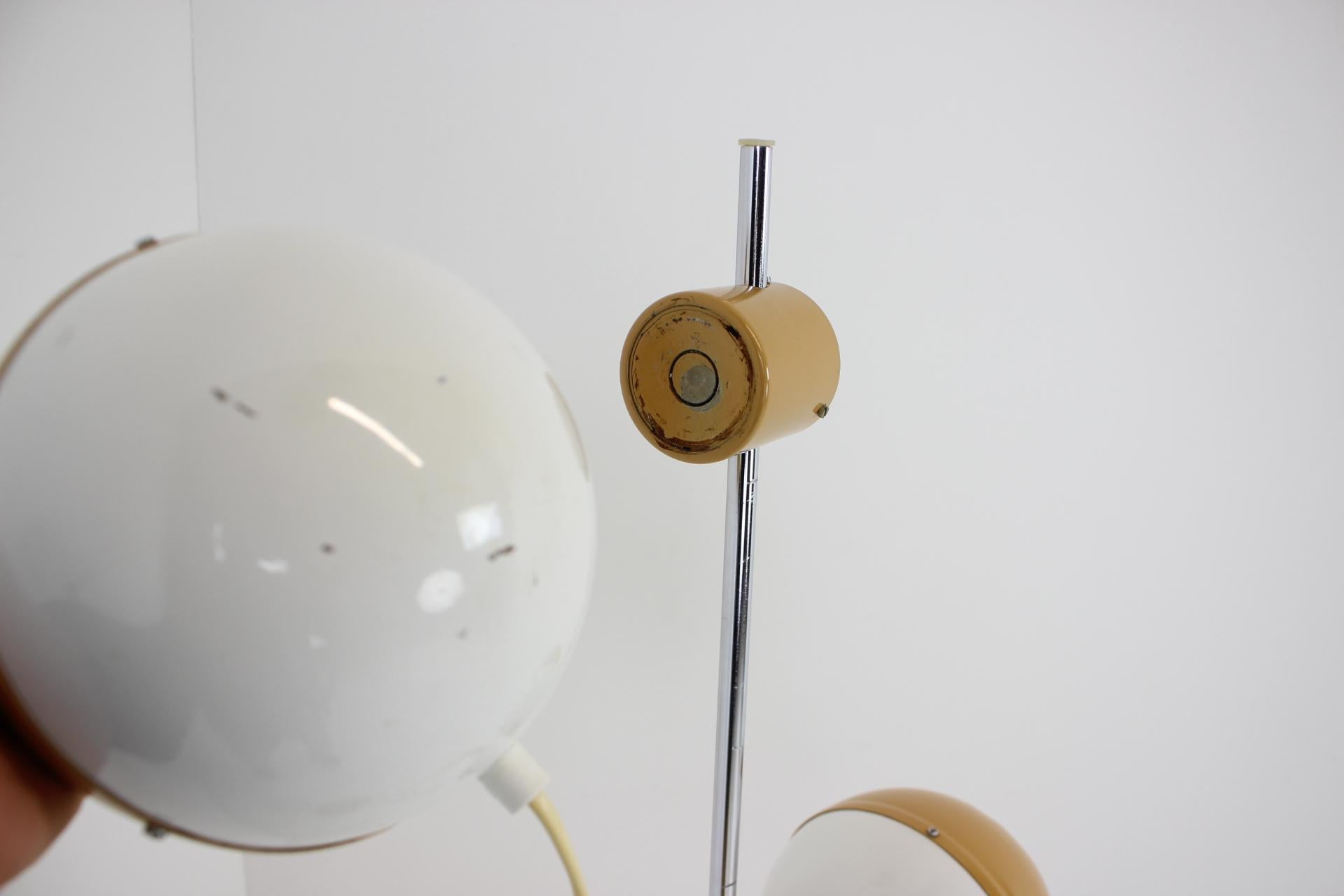 Magnetic Double Eye Ball Floor Lamp by Drukov, 1970s In Good Condition In Praha, CZ