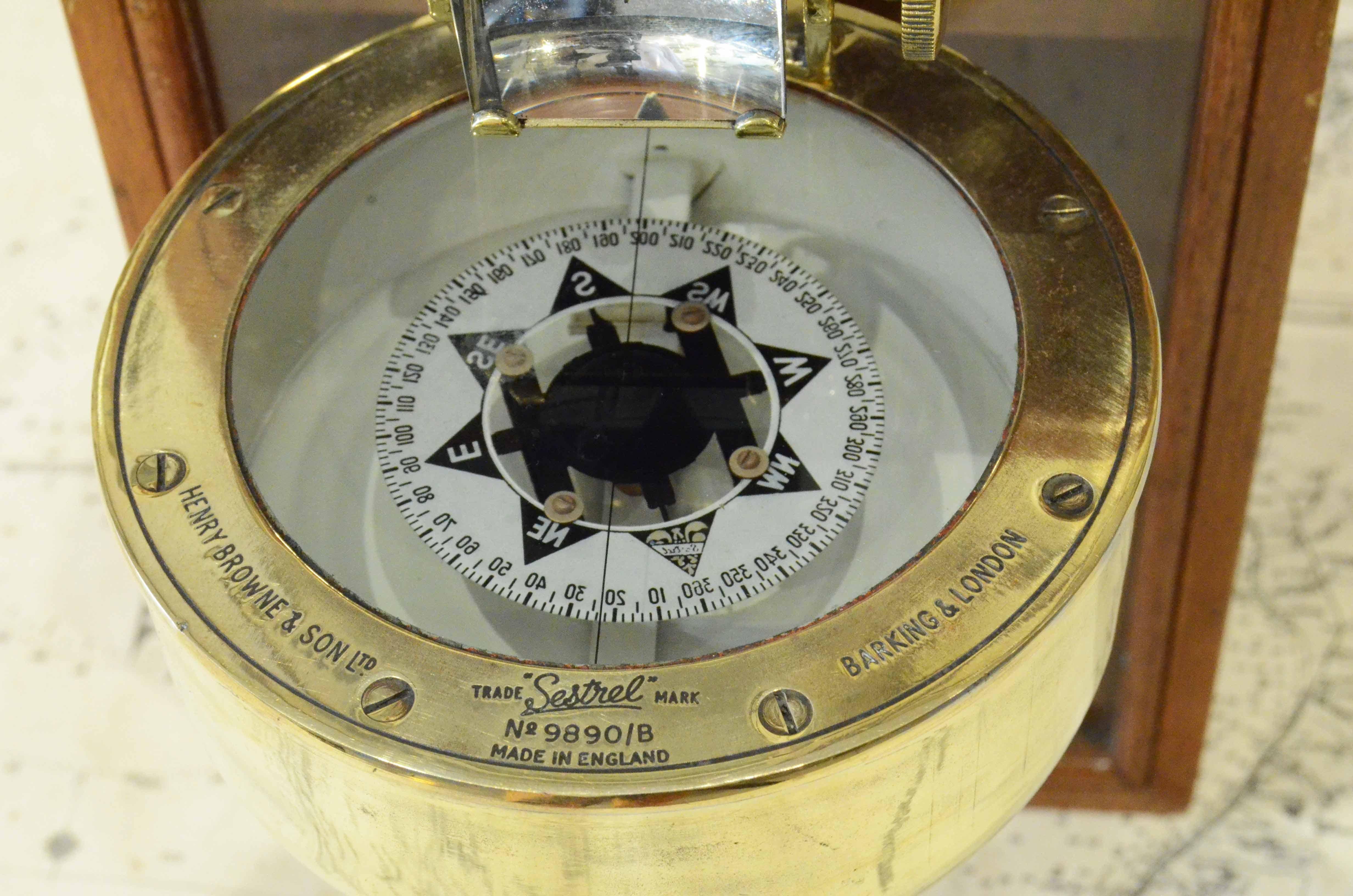Magnetic Hand Bearing Compass Henry Browne & Son Ltd Sestrel London 1900s 1