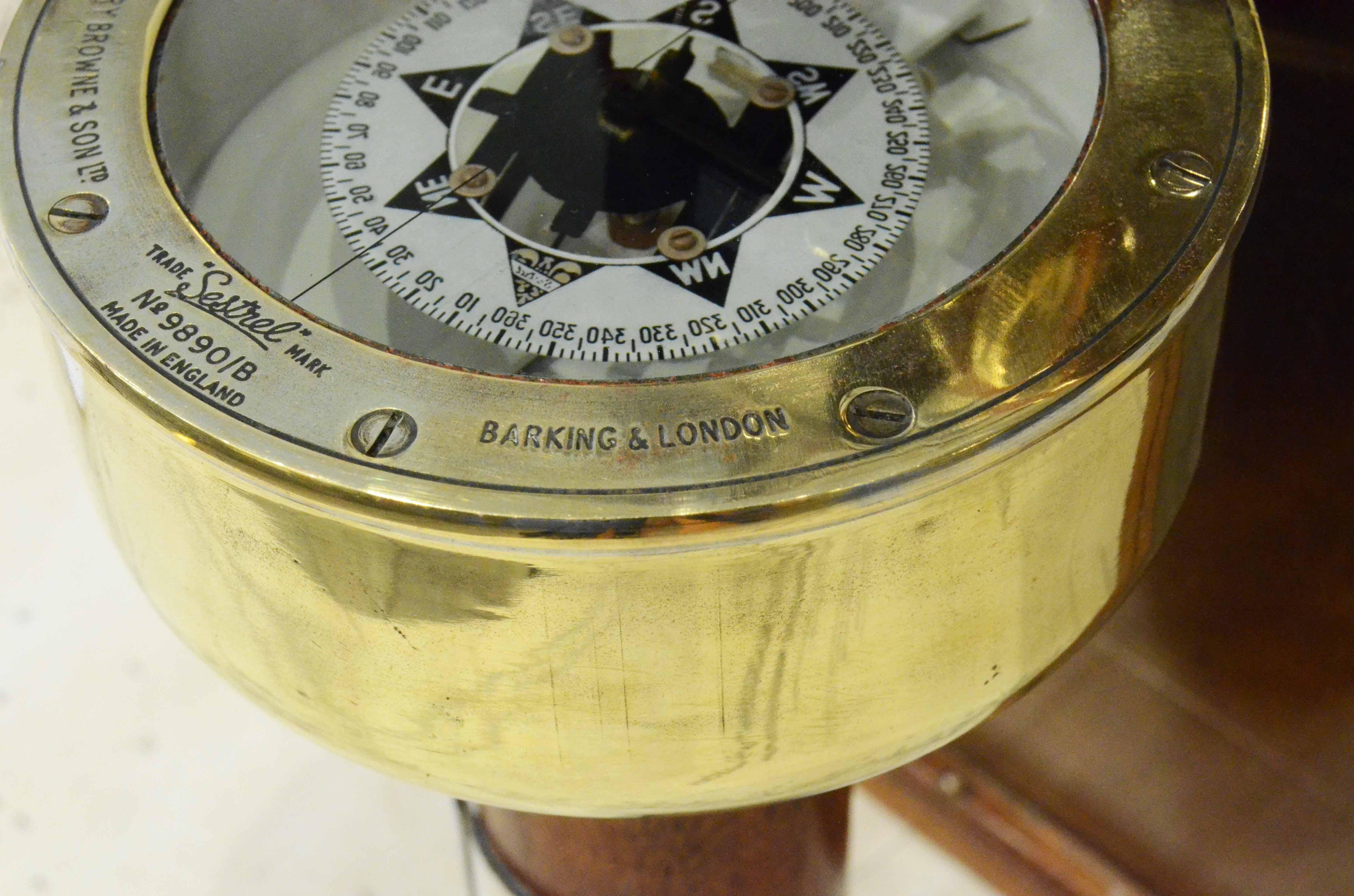Magnetic Hand Bearing Compass Henry Browne & Son Ltd Sestrel London 1900s 3