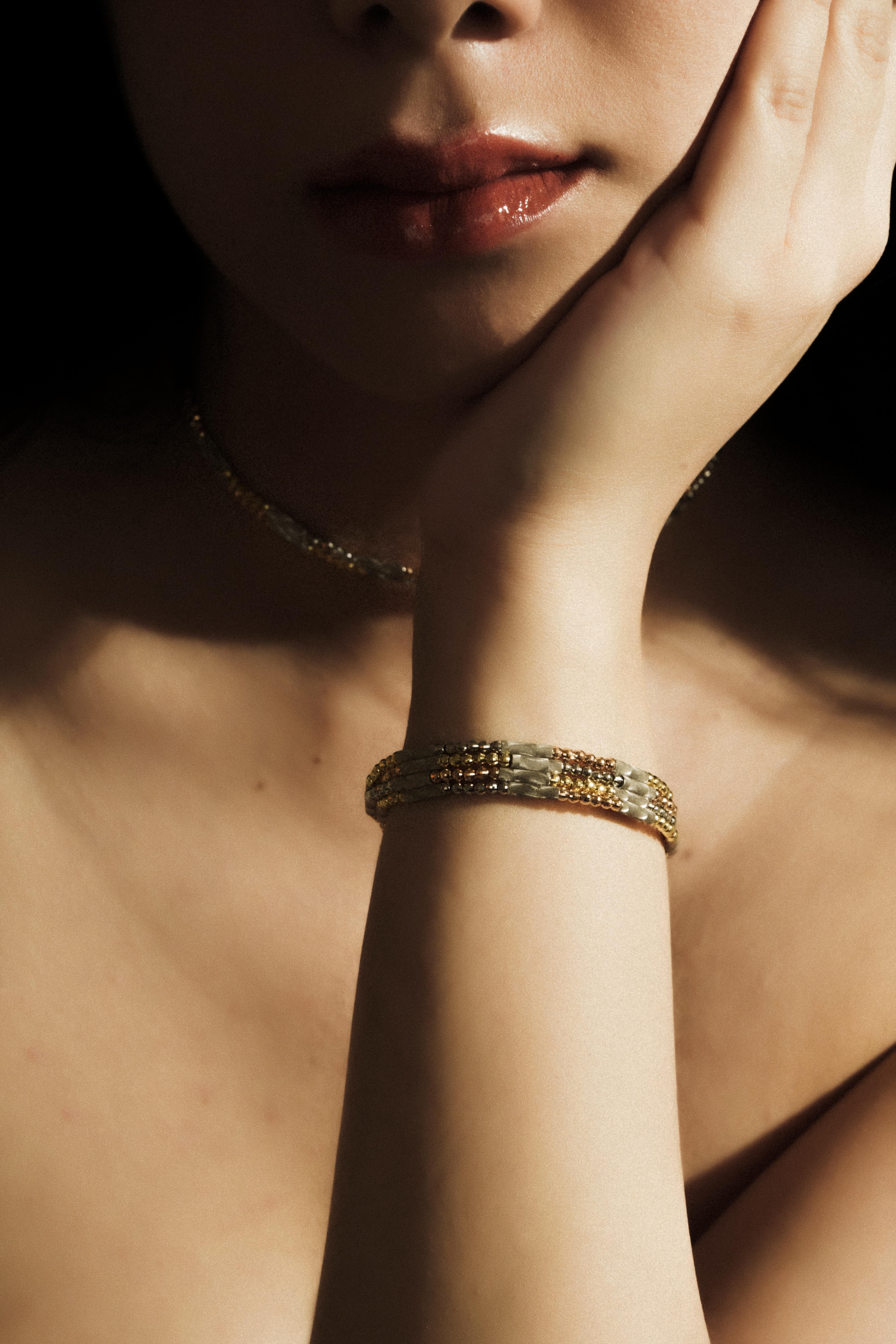 Women's or Men's Magnetique Mystic Rose Gold Link For Sale
