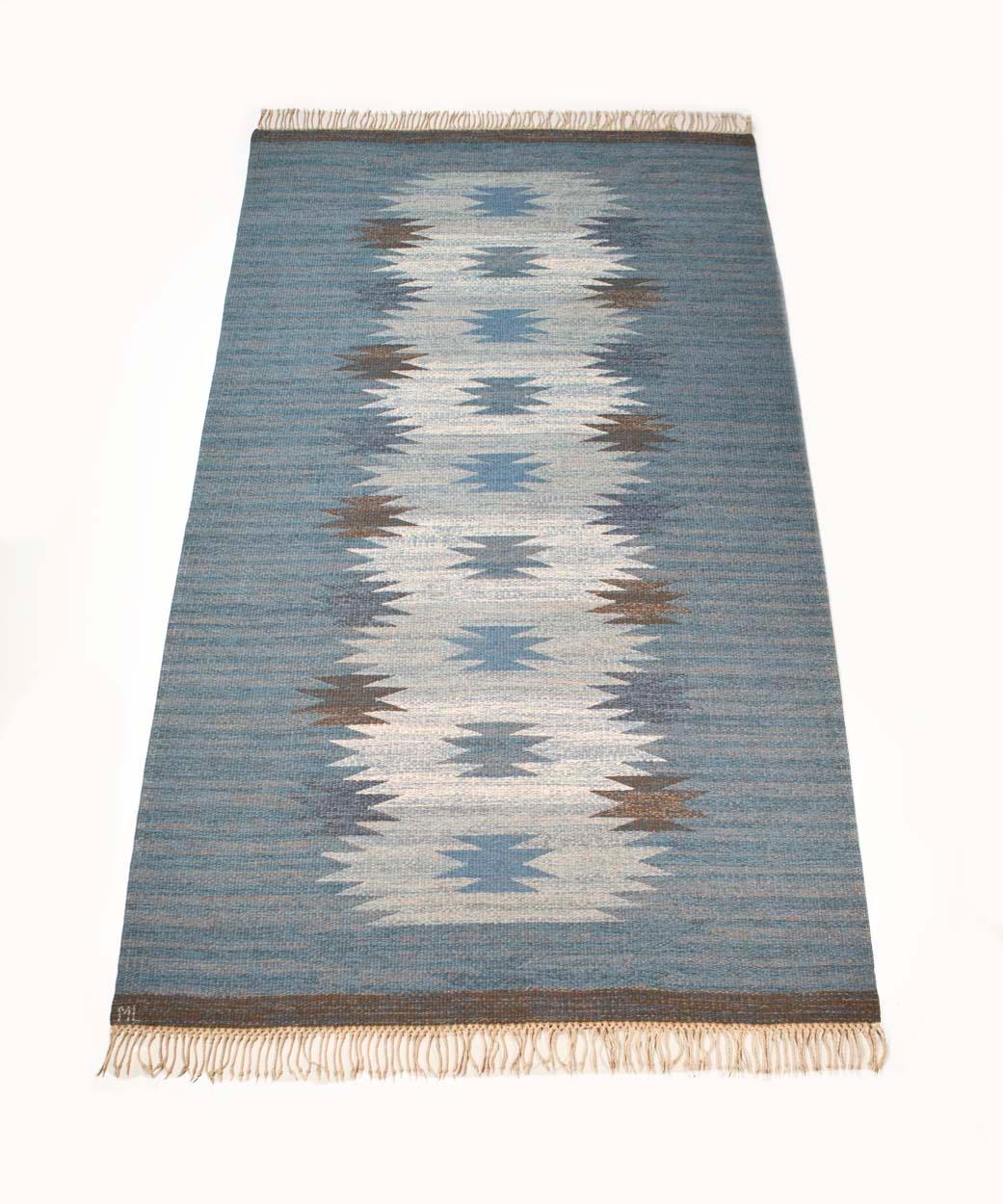 Tapis suédois à tissage plat Magnhild Lundsten - Suède, années 1950 - 101