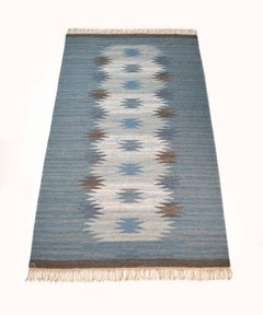 Magnhild Lundsten Swedish Flat-Weave Rug, Sweden, 1950s