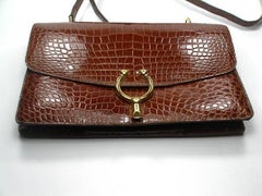 Magnific Vintage Crocodile Leather Bag / No Brand