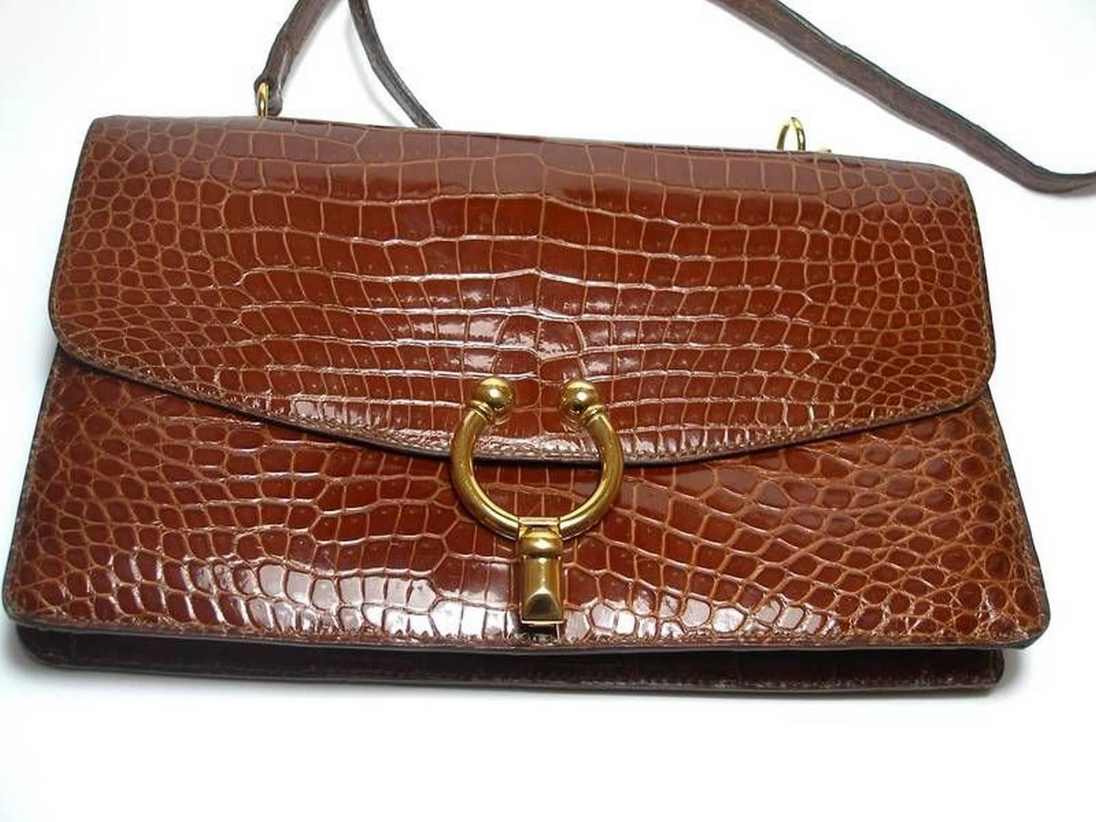 vintage crocodile handbag