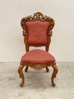 Magnífica silla de estilo barroco, italiana, años 60