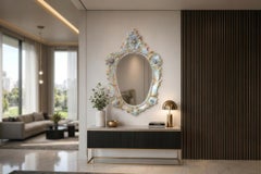 Magnificent Polychrome Ceramic Art Mirror - Maria Pegoraro for Riccardo