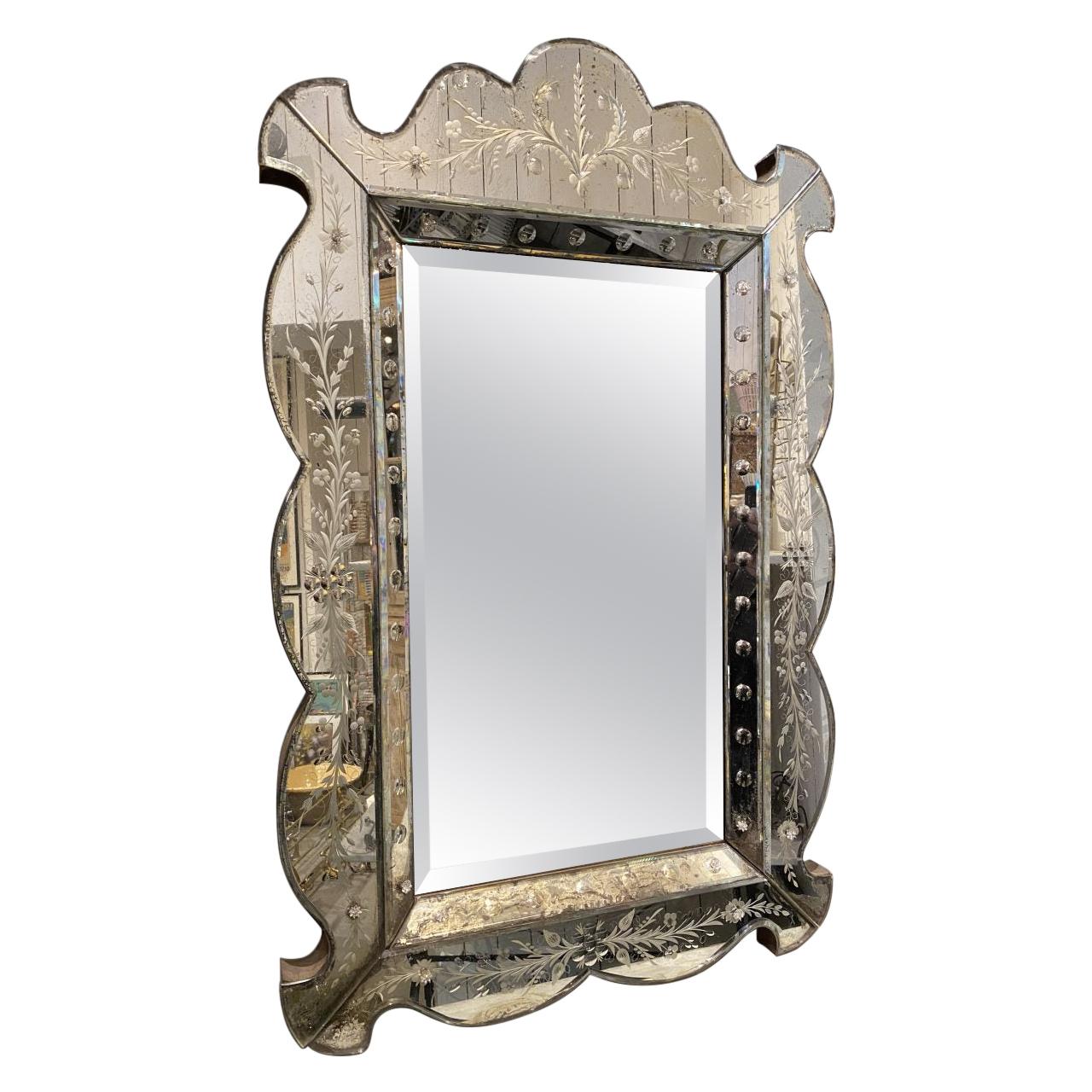 Magnificent Early 20th Century Venetian Mirror, France