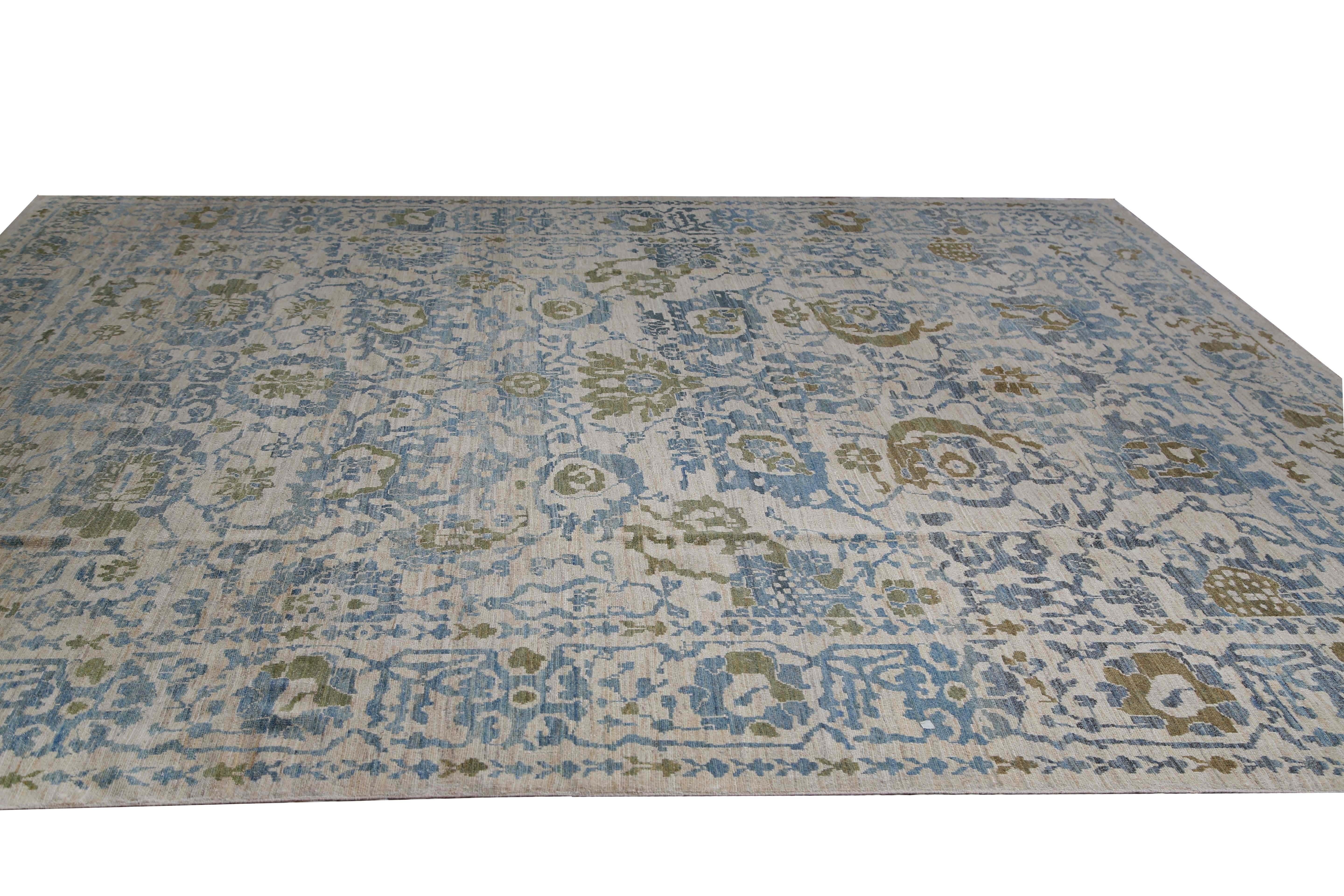 Contemporary Magnificant Turkish Oushak Handmade Rug For Sale