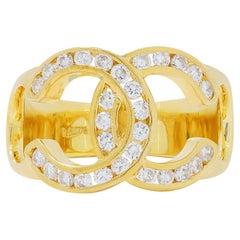 Magnifique bague en or jaune 18 carats avec diamants de 0,42 carat
