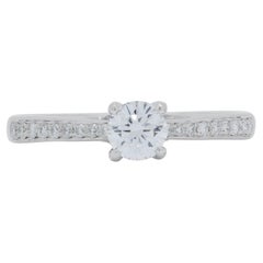 Magnificent 0.44ct Diamonds Pave Ring in 18K White Gold