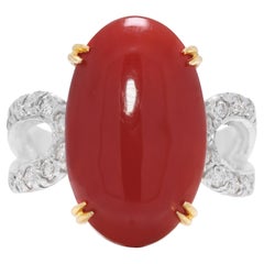 Coral Cocktail Rings