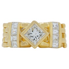 Magnificent 0.85ct Diamonds Ring in 18K Yellow Gold