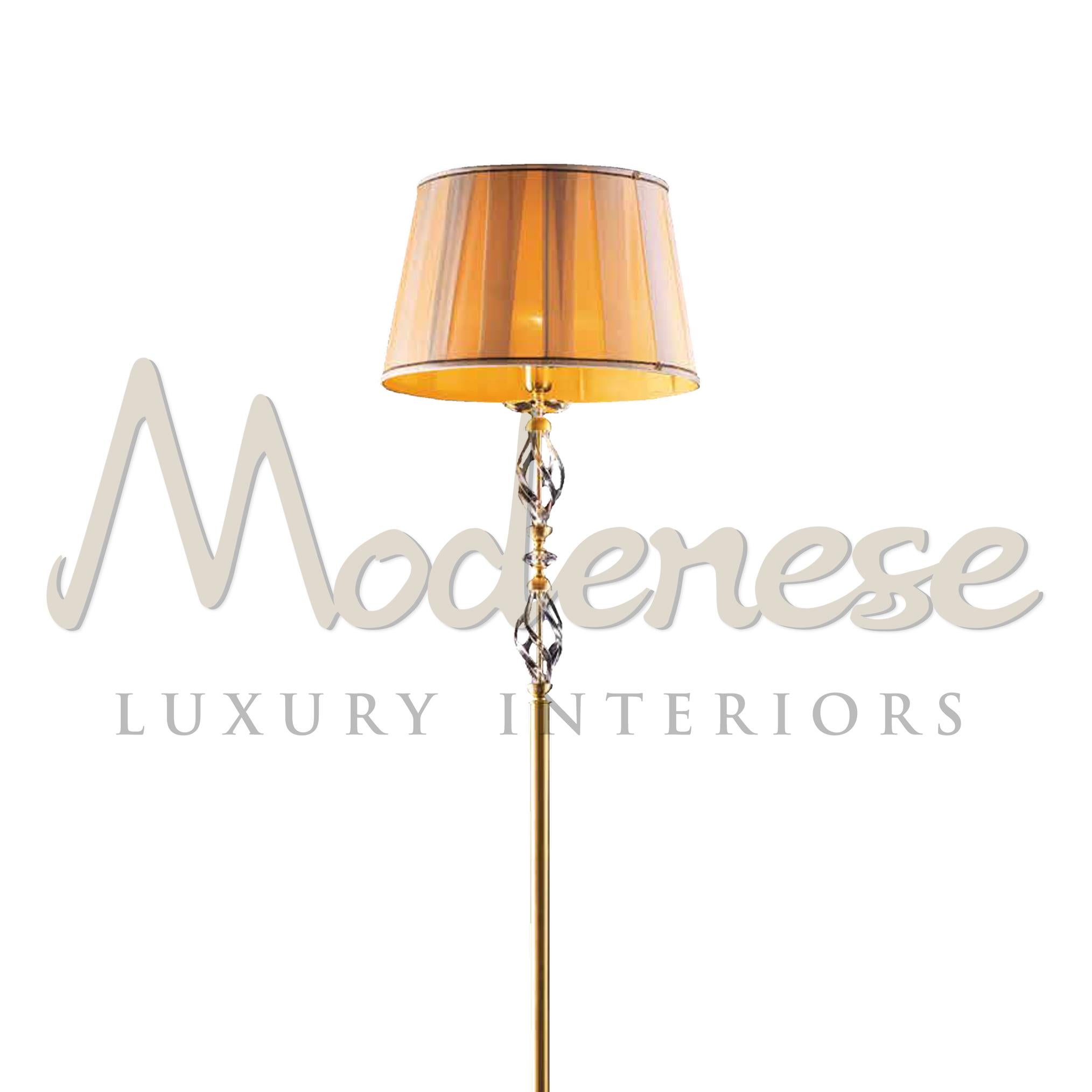 gold and crystal floor lamp