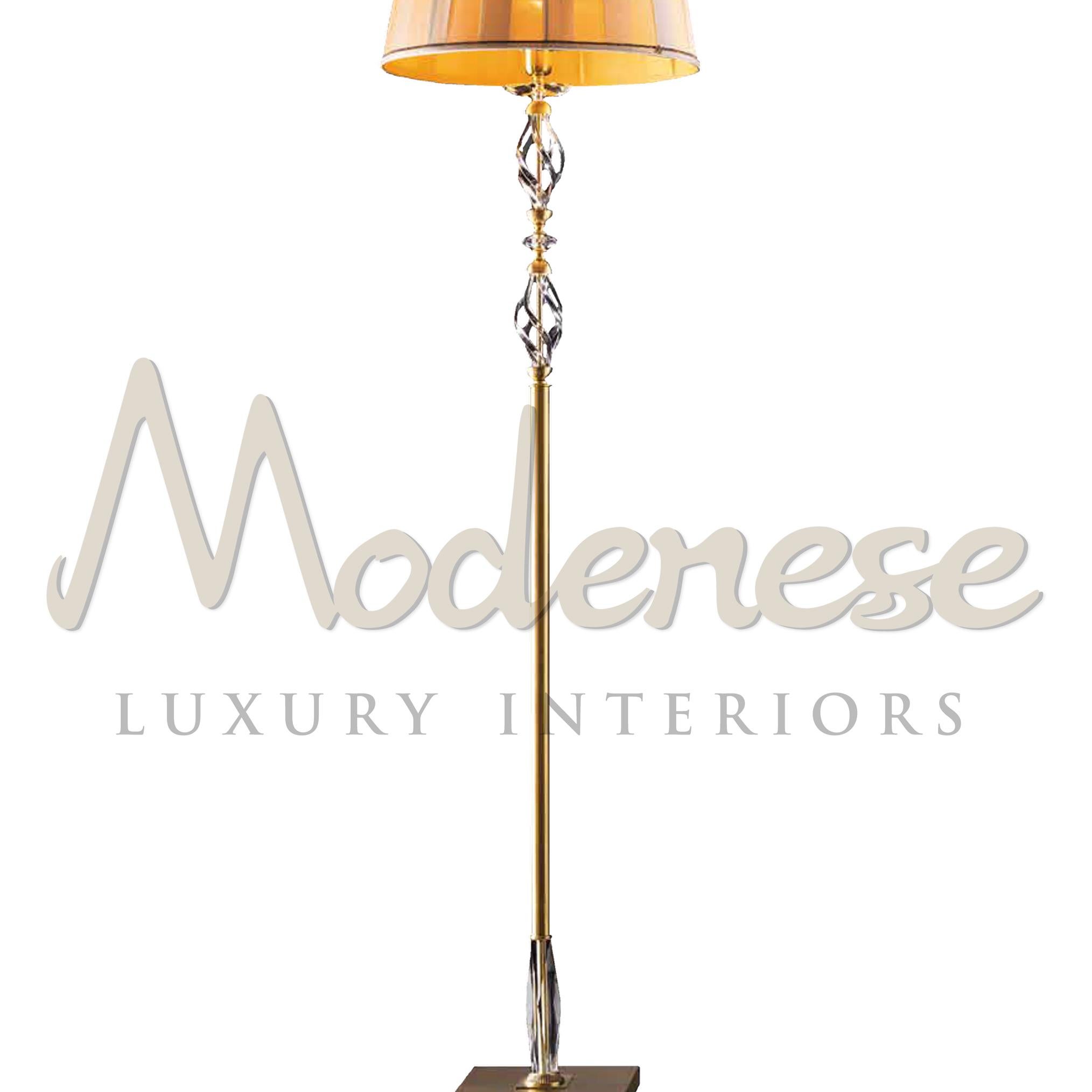 gold and crystal floor lamp