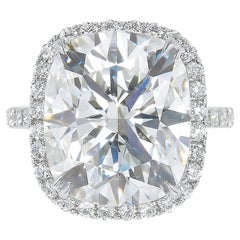 Magnificent 10 Carat Cushion Brilliant Diamond Ring GIA Certified D Color VS2