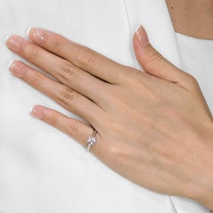 Magnificent 1.01ct Natural Diamond Solitaire 18K White Gold Ring by Cartier