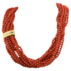 Coral Multi-Strand Necklaces