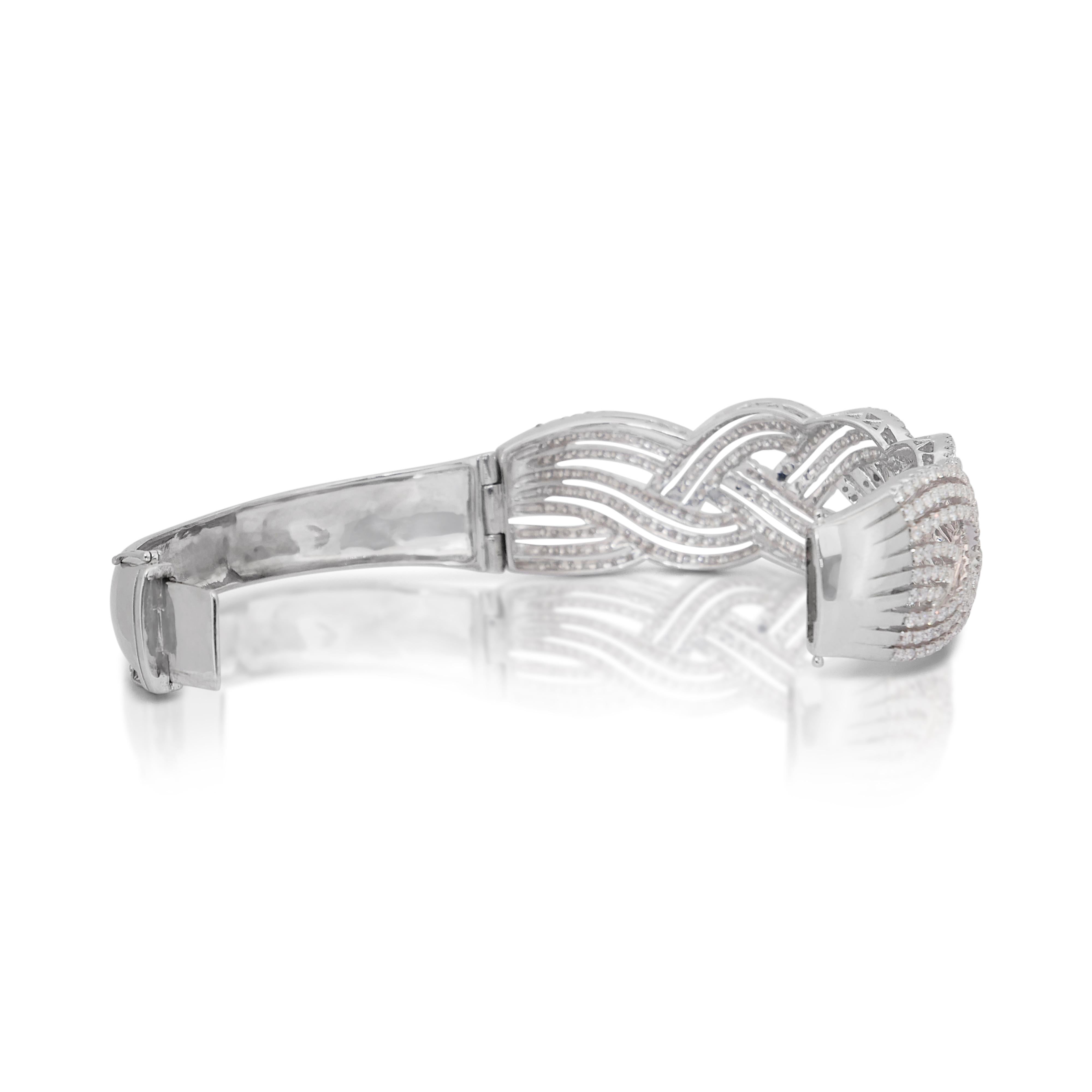 Magnificent 13.00ct Diamonds Bracelet in 18k White Gold - IGI Certified 2