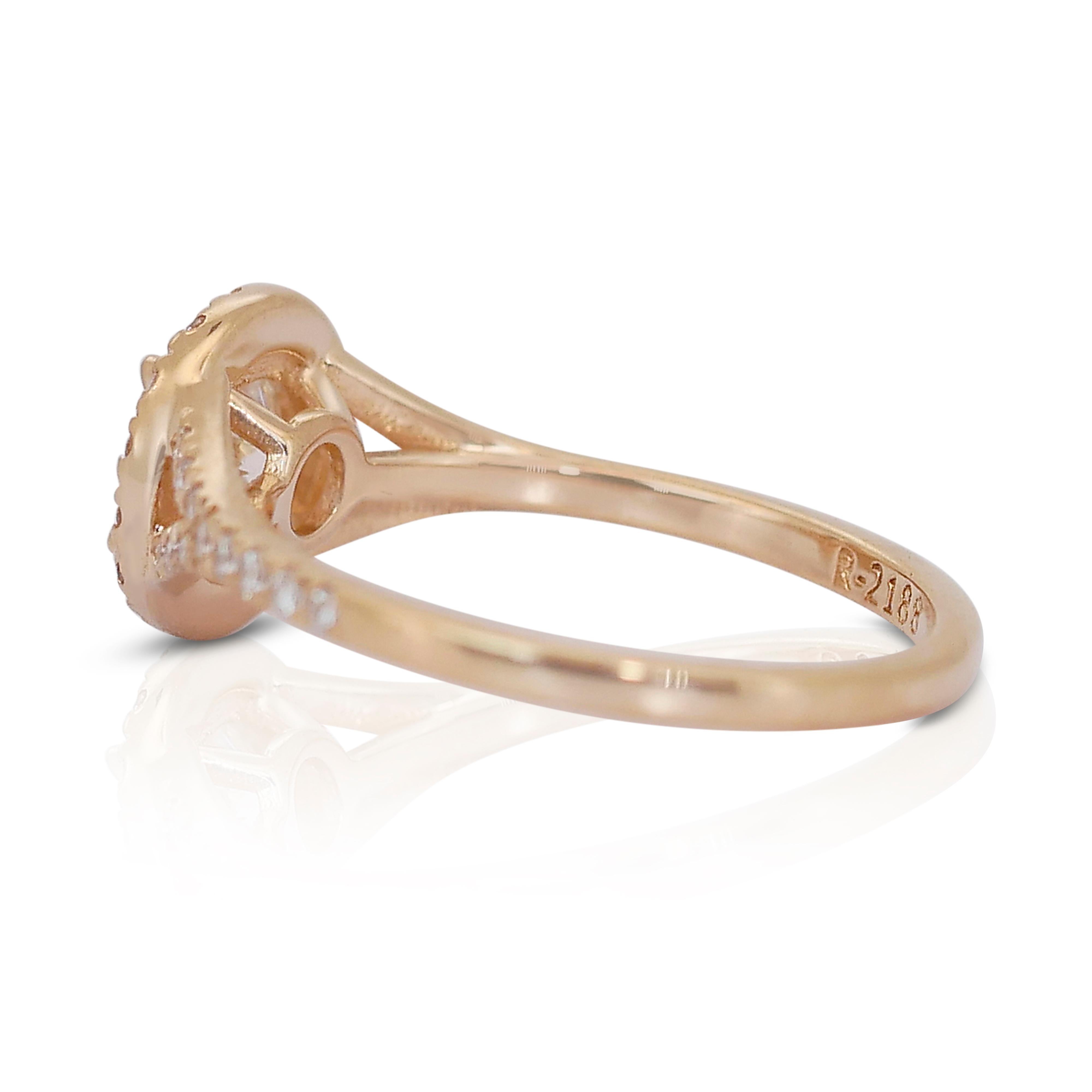 Magnificent 1.31ct Triple Excellent Ideal Cut Diamonds Halo Ring in 18k Yellow Gold - GIA Certified

A dazzling 18k yellow gold diamond halo ring, featuring a stunning 1.00-carat round brilliant diamond at its center. The center stone boasts a