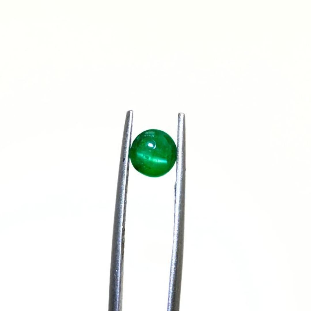 Round Cut Magnificent 1.34ct Emerald Gemstone - GIA Certified For Sale