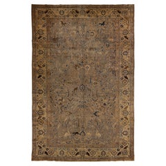 Magnificent 13x20 Antique Persian Tabriz "Tree of Life" Oversized Palace Rug