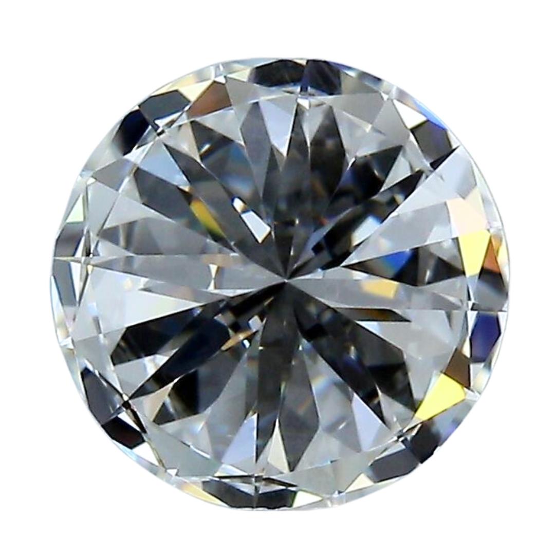 Donna Magnifico diamante rotondo a taglio ideale triplo eccellente da 1,51ct - Certificato GIA in vendita