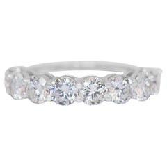 Magnificent 1.63ct Diamonds Eternity Ring in 18k White Gold - GCI Certified