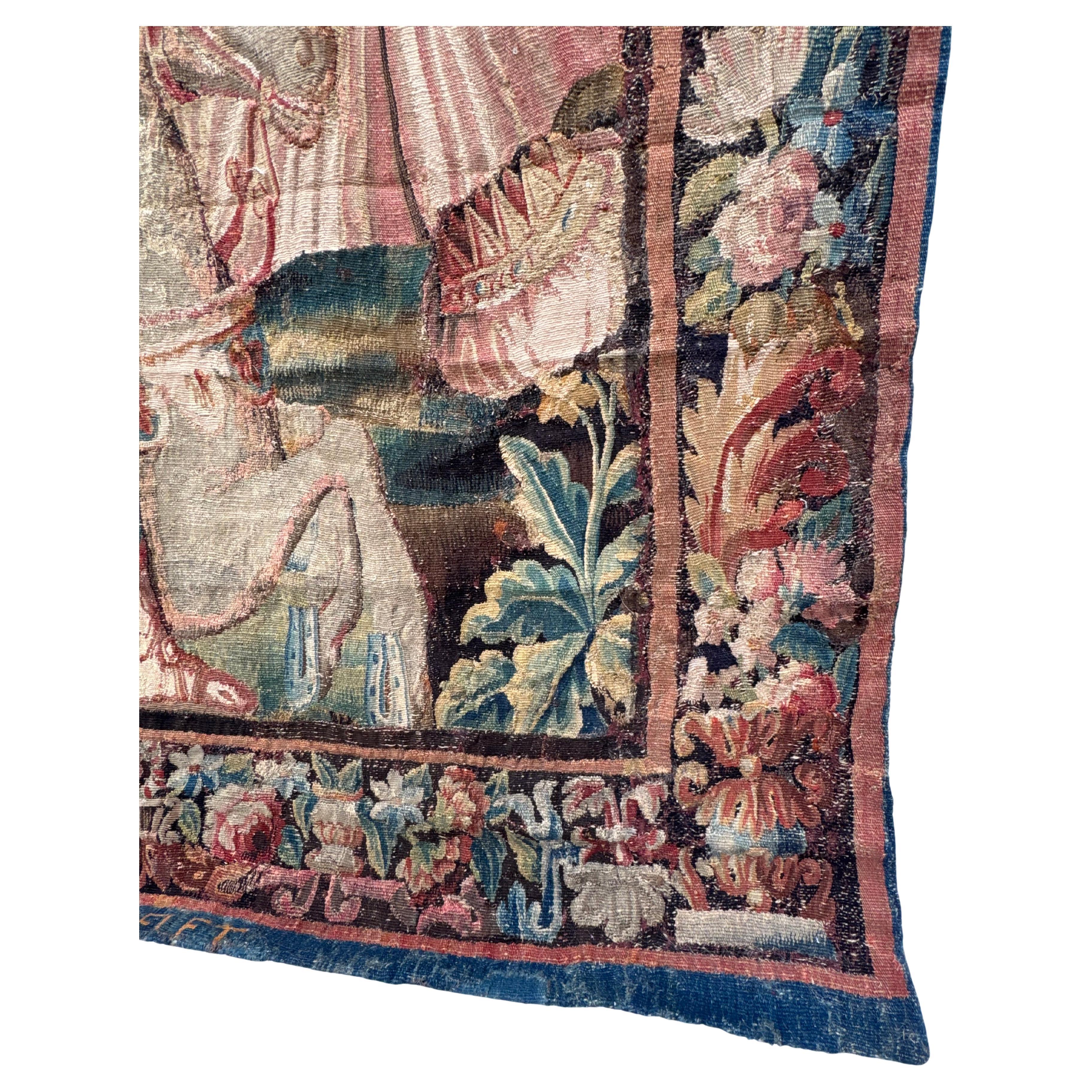 Baroque Magnificent 17th-Century French Aubusson Tapestry – Alexander the Great For Sale