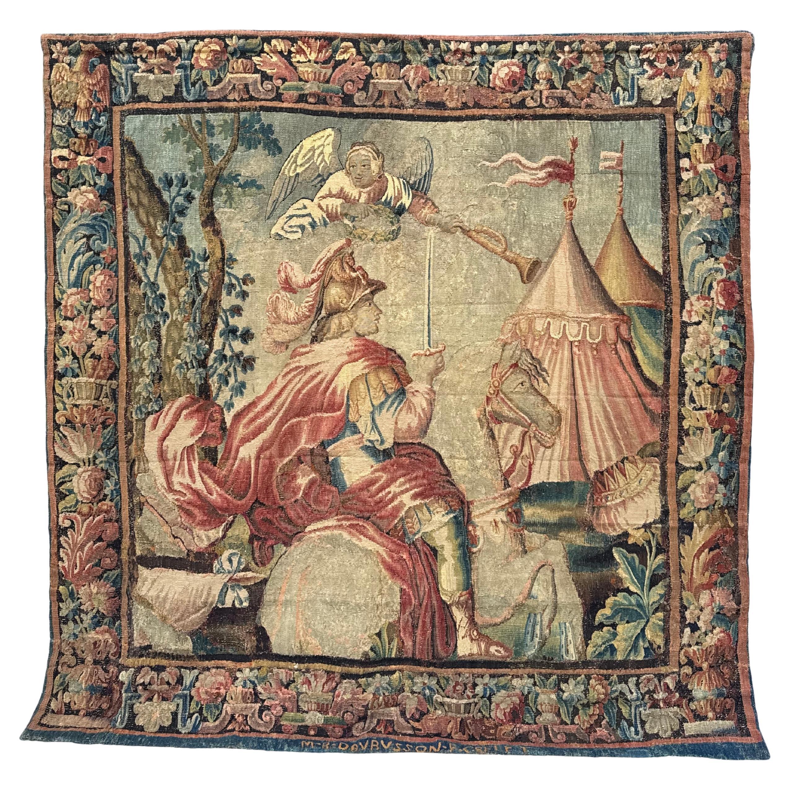 Magnificent 17th-Century French Aubusson Tapestry – Alexander the Great For Sale